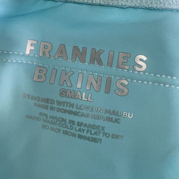 Frankie’s Bikinis x Free People Cloud Burst Blue Dawn Cheeky Bikini Bottoms - Picture 7 of 9